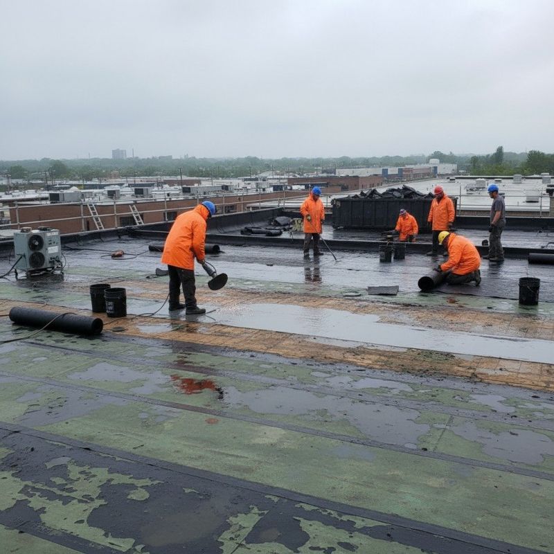 Flat Tar Roof Repair