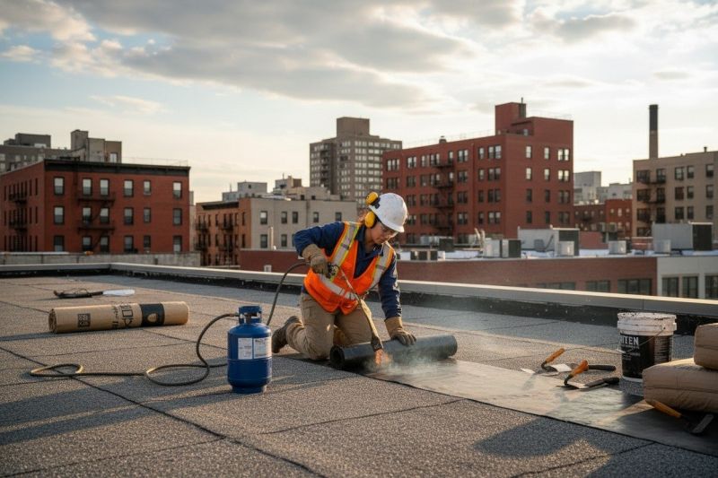 What To Expect During A Professional Tar Roof Torchdown Repair